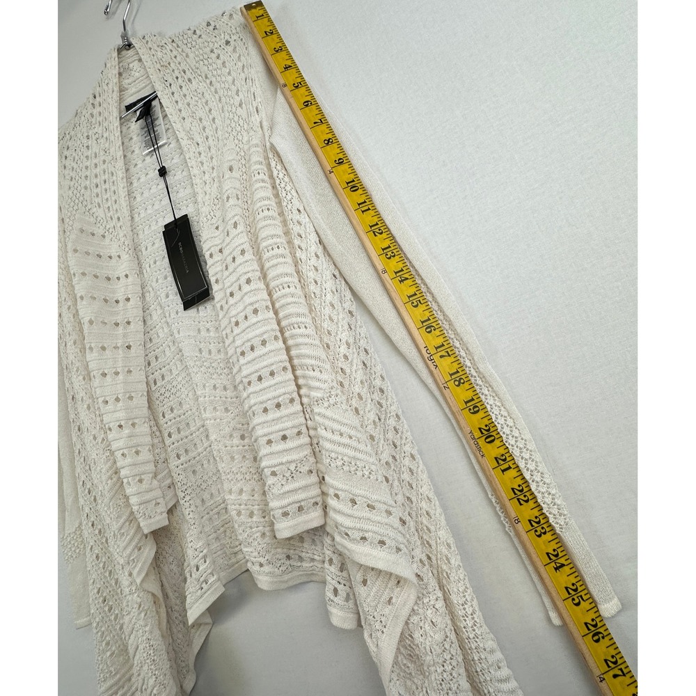 BCBG Max Azria Layla Knit Cardigan Bone Open Front XXS/XS - Picture 11 of 13